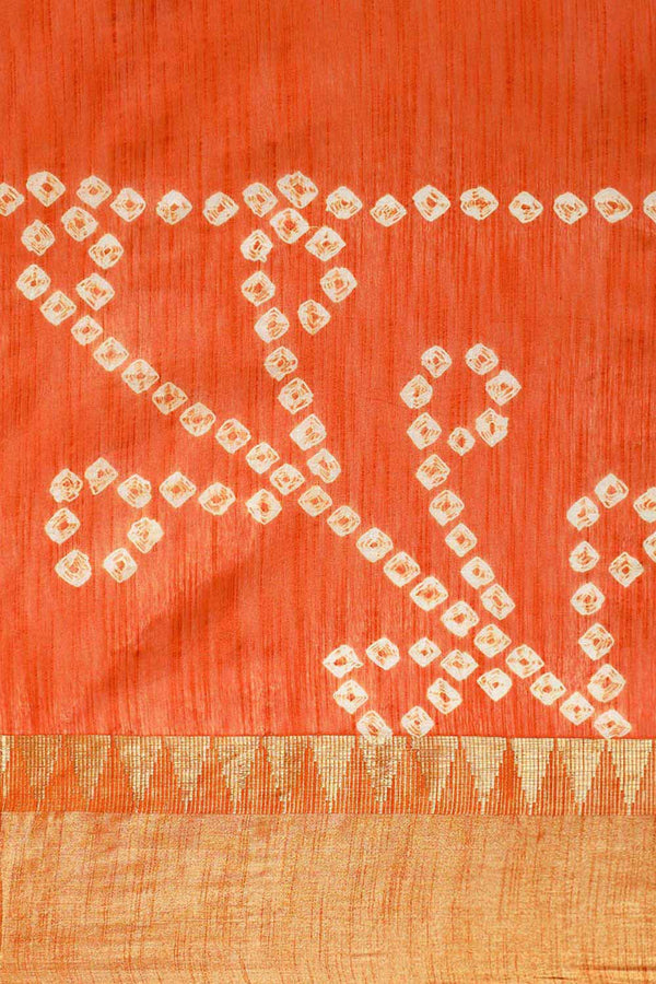 Buy Aisha Orange Zari Woven Blended Silk One Minute Saree Online