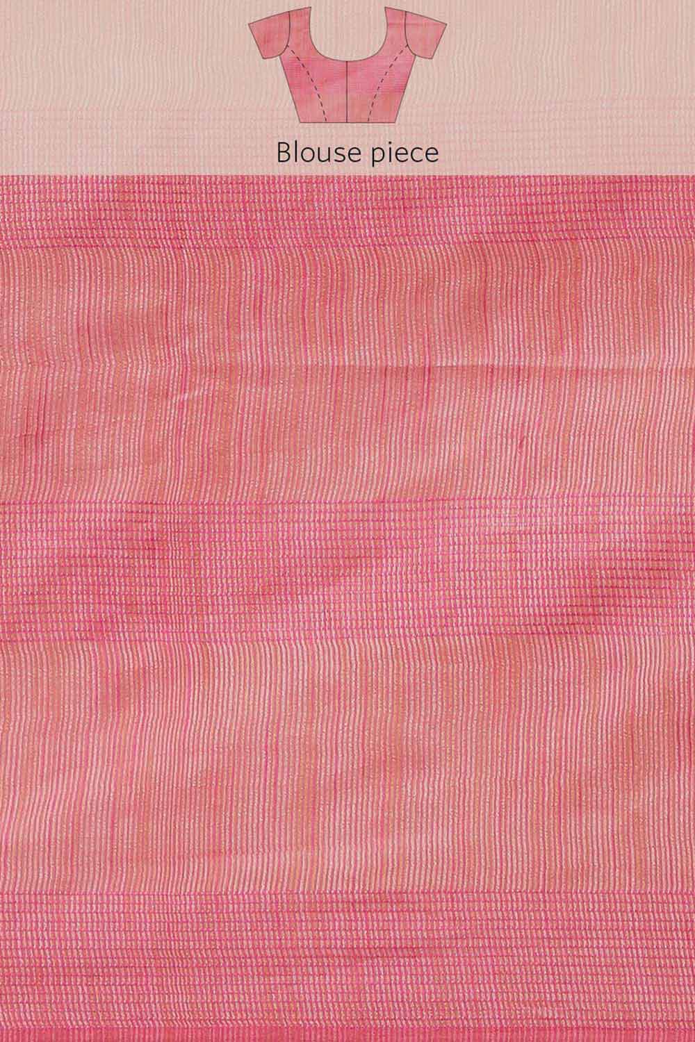 Buy Pink Woven Art Silk One Minute Saree Online - Zoom Out