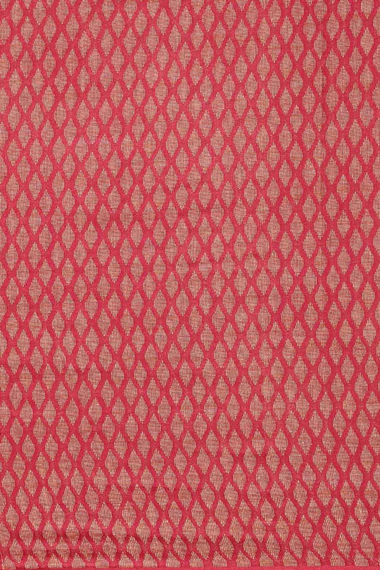 Buy Jeera Pink Silk Blend Woven One Minute Saree Online