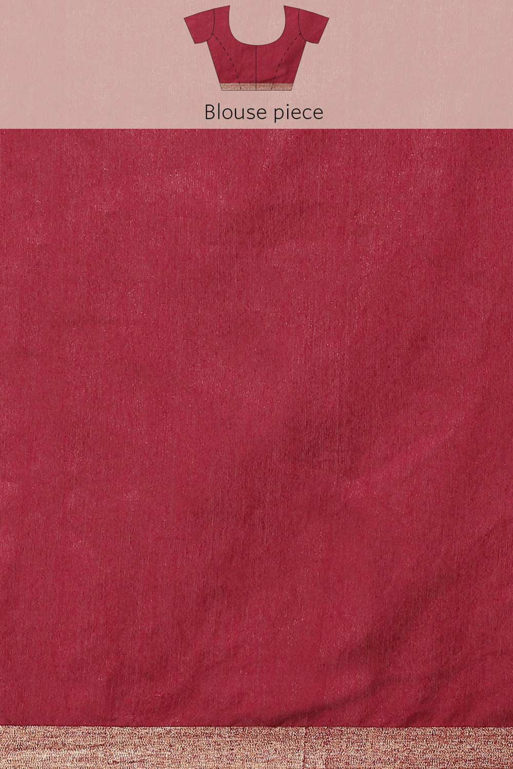 Buy Billie Burgundy Zari Woven Blended Silk One Minute Saree Online - Side