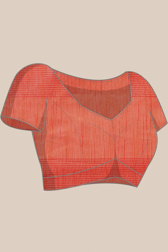 Buy Hillary Red Woven Art Silk One Minute Saree Online - Front