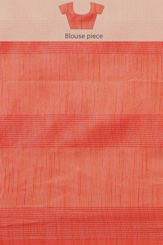 Buy Hillary Red Woven Art Silk One Minute Saree Online - Side
