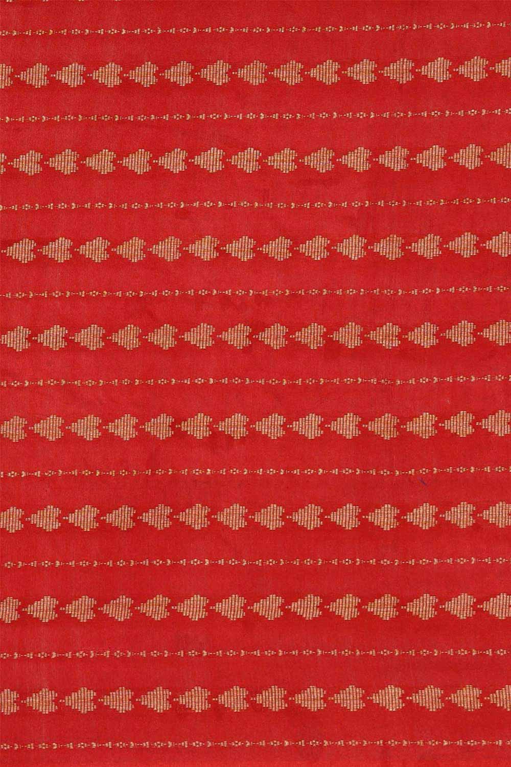 Buy Mindy Red Zari Woven Silk Blend One Minute Saree Online