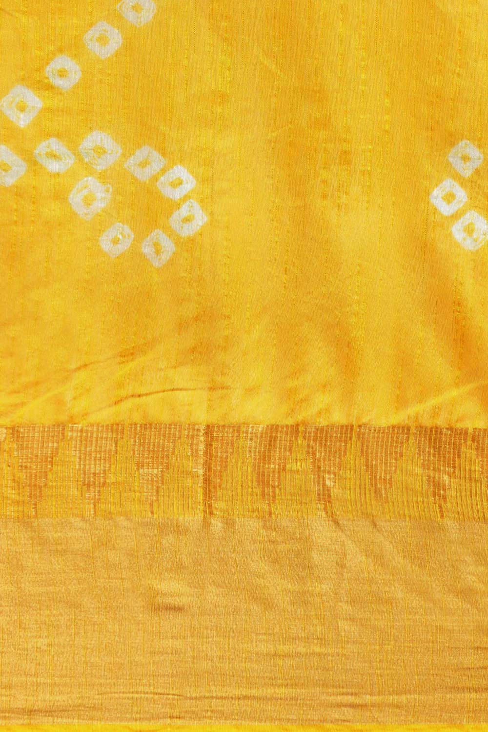 Buy Madhuri Yellow Zari Woven Blended Silk One Minute Saree Online