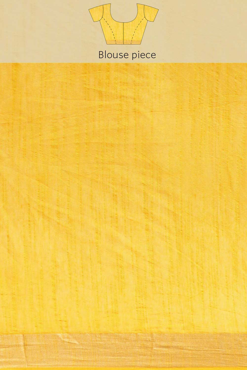 Buy Madhuri Yellow Zari Woven Blended Silk One Minute Saree Online - Side