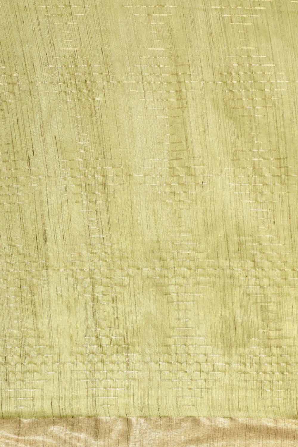 Buy Jenny Green Silk Blend Stripe One Minute Saree Online