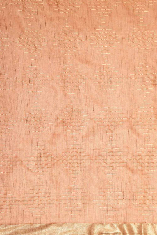 Buy Pulki Orange Silk Blend Stripe One Minute Saree Online