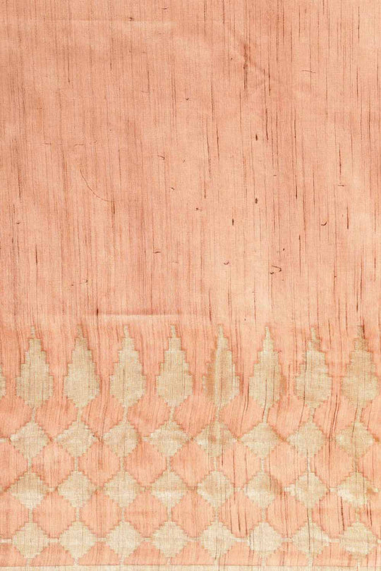 Buy Ana Orange Silk Blend Woven One Minute Saree Online