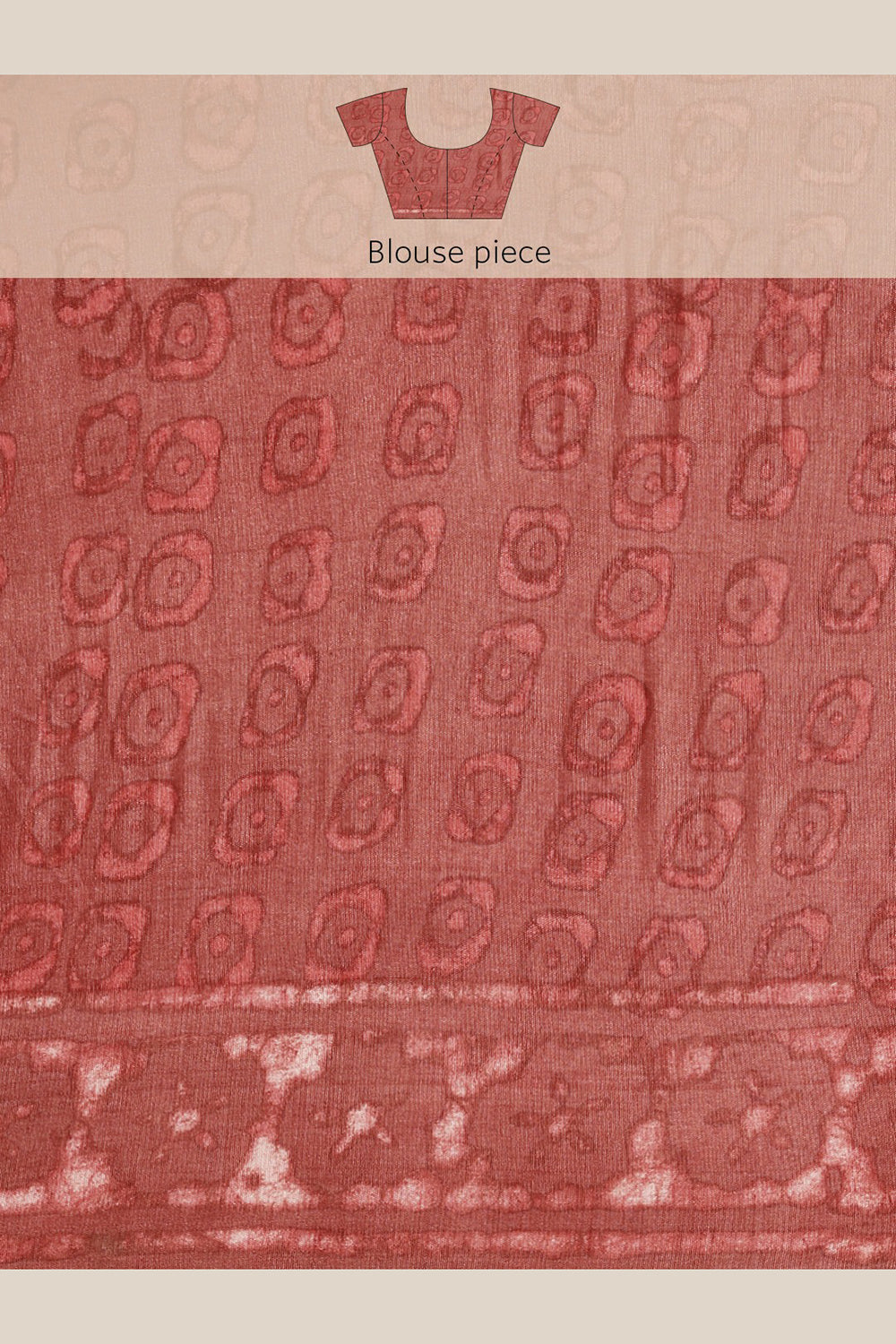 Buy Chloe Brown Batik Print Art Silk One Minute Saree Online - Side