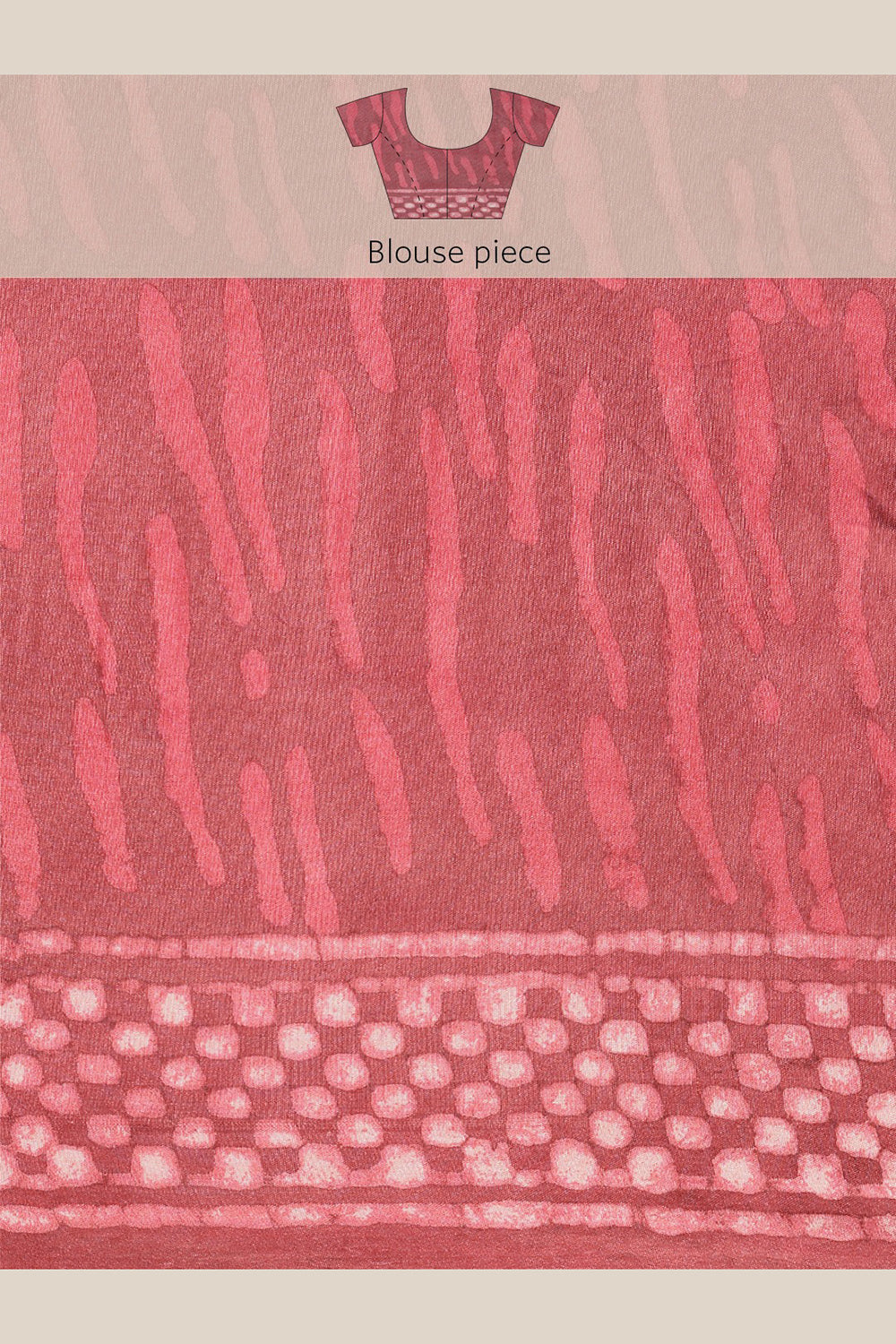 Buy Silia Pink Batik Print, Polka Dot Art Silk One Minute Saree Online - Side