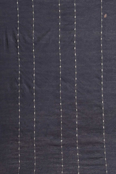 Buy Riya Navy Blue Zari Woven Blended Silk One Minute Saree Online