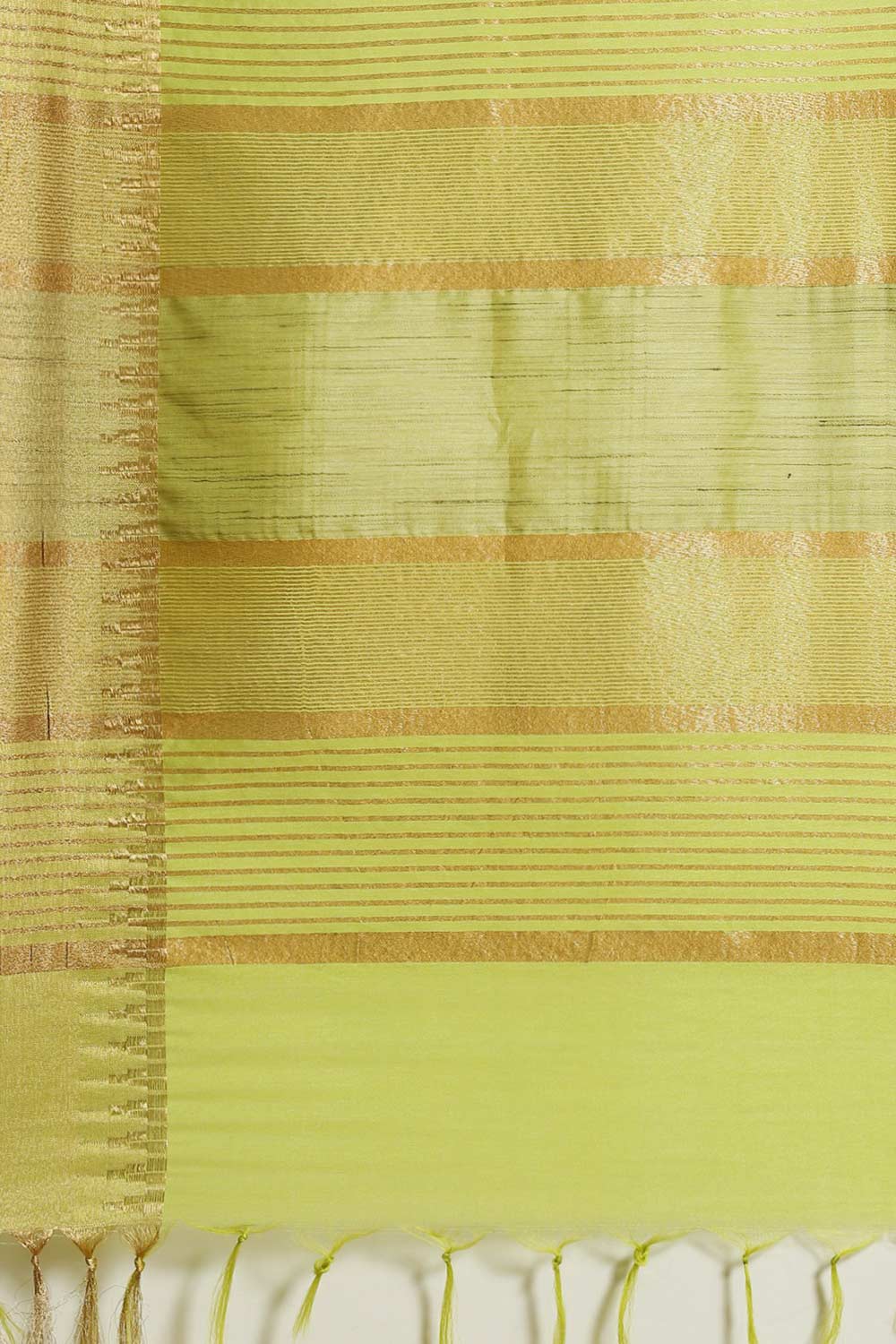Buy Airana Light Green Zari Woven Blended Silk One Minute Saree Online - Back