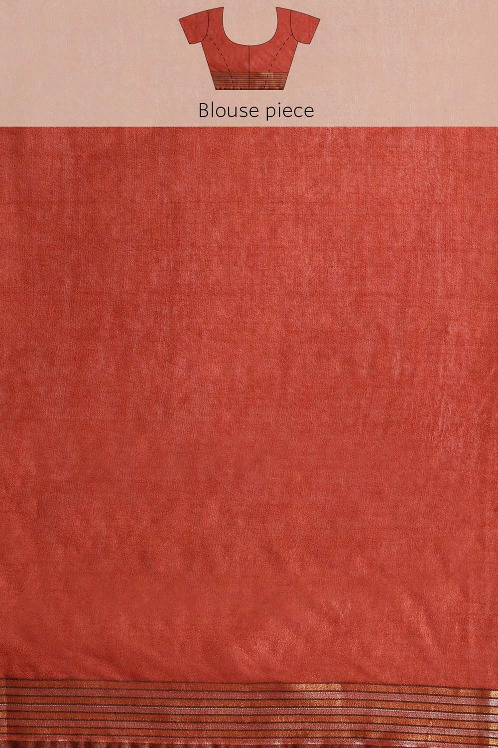 Buy Sheena Red Zari Woven Blended Silk One Minute Saree Online - Side