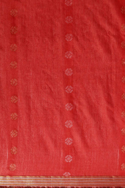 Buy Reena Red Zari Woven Blended Silk One Minute Saree Online