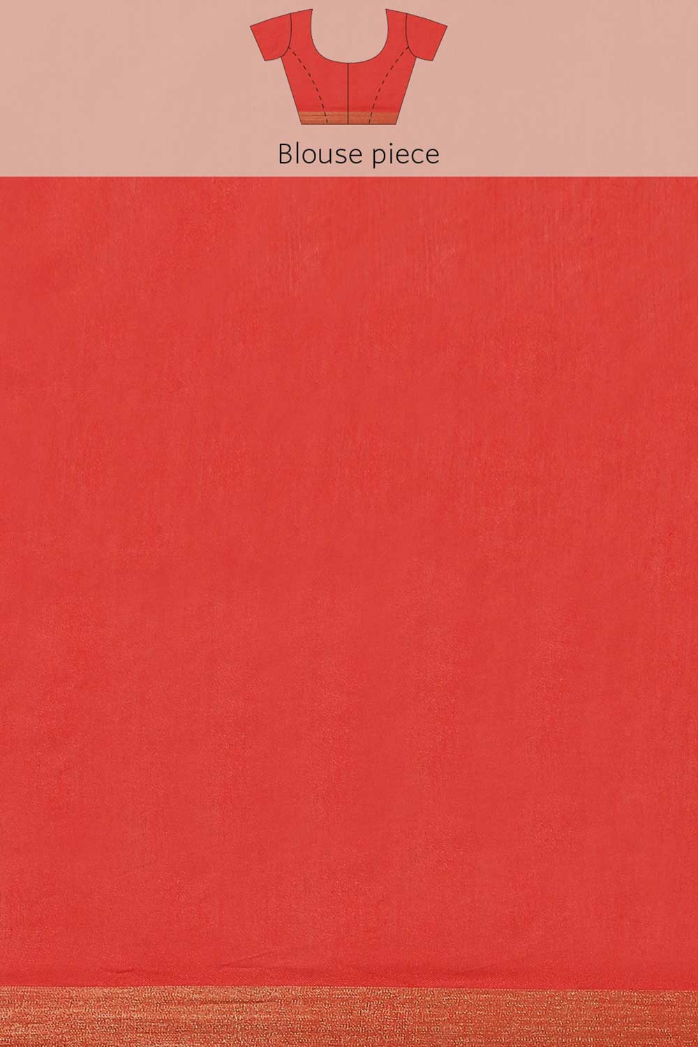 Buy Mirabelle Red Zari Woven Blended Silk One Minute Saree Online - Side