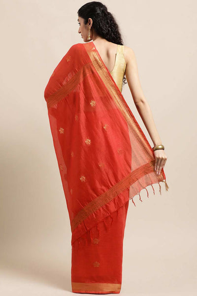 Shop Fergie Red Zari Woven MODAL SILK One Minute Saree at best offer at our  Store - One Minute Saree