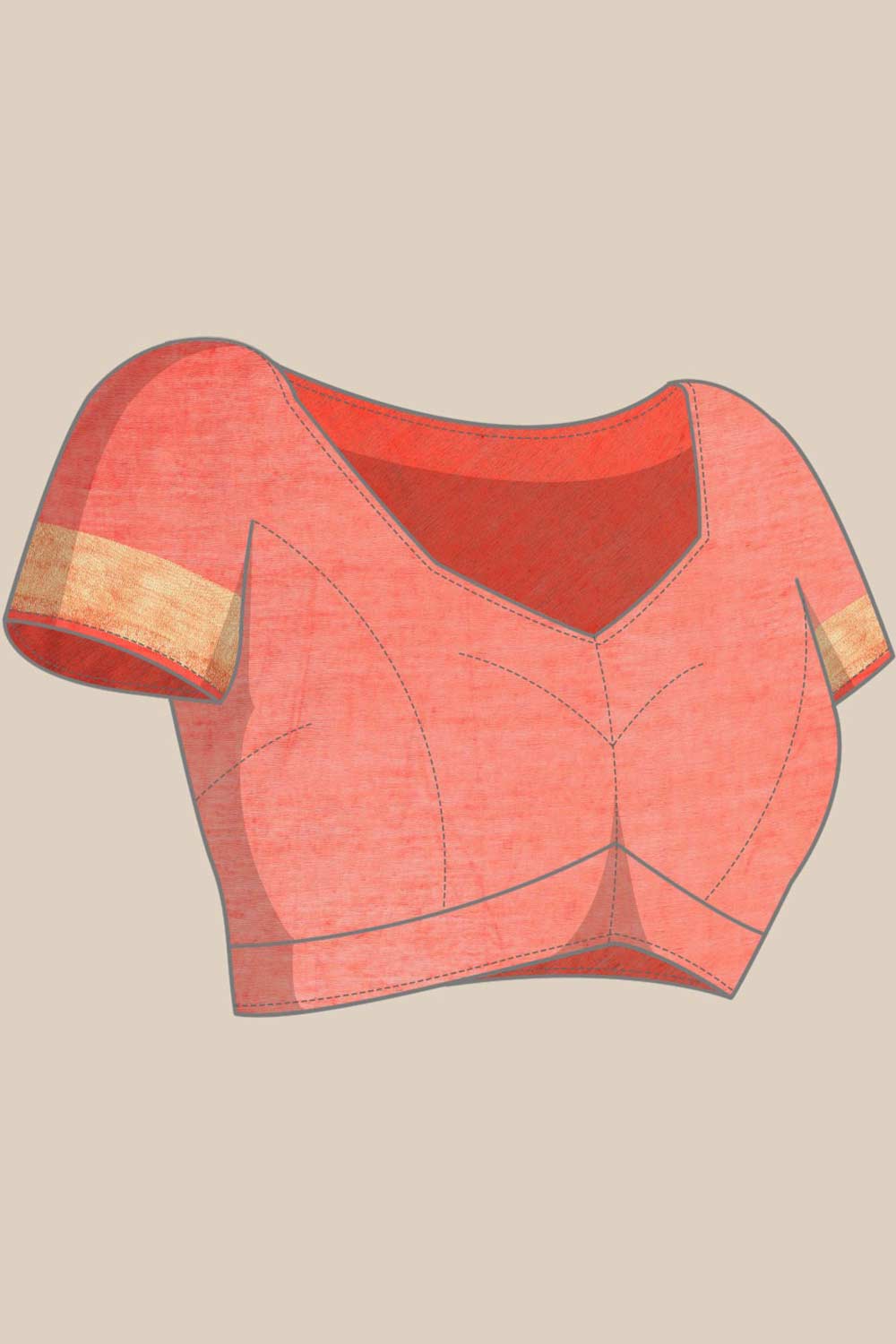 Buy Fergie Red Zari Woven MODAL SILK One Minute Saree Online - Front