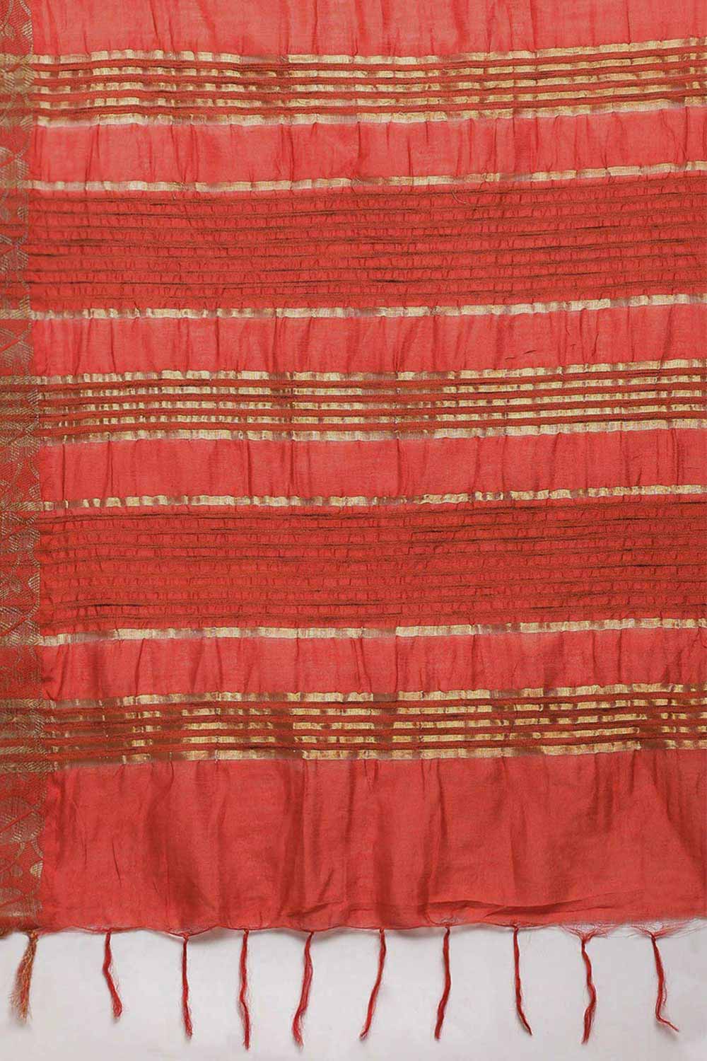 Buy Aaliyah Red Solid MODAL SILK One Minute Saree Online - Back