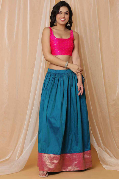 Buy Pink Mulbury Silk Readymade Saree Blouse Online - One Minute Sareee