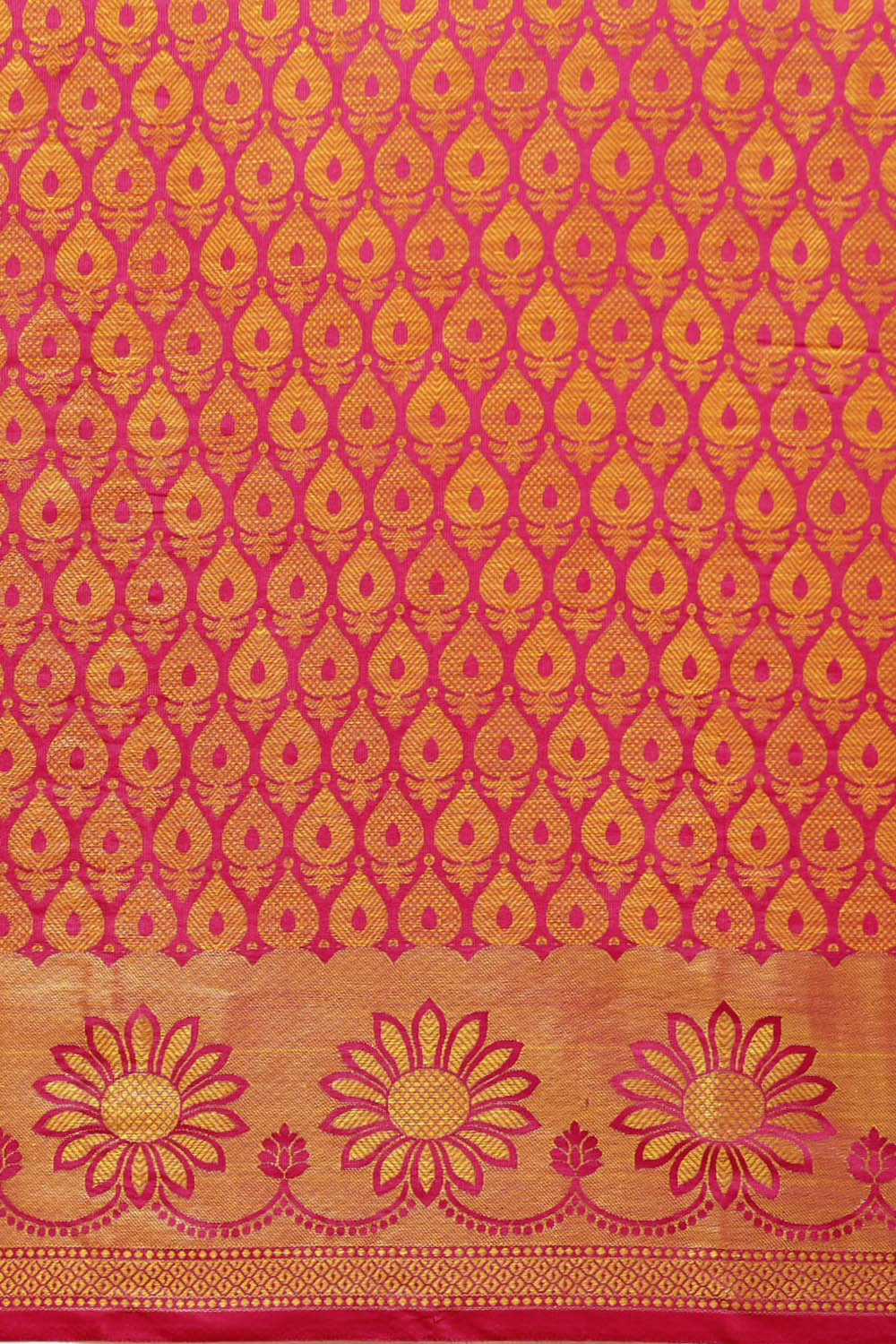 Buy Angie Orange Woven Art Silk One Minute Saree Online