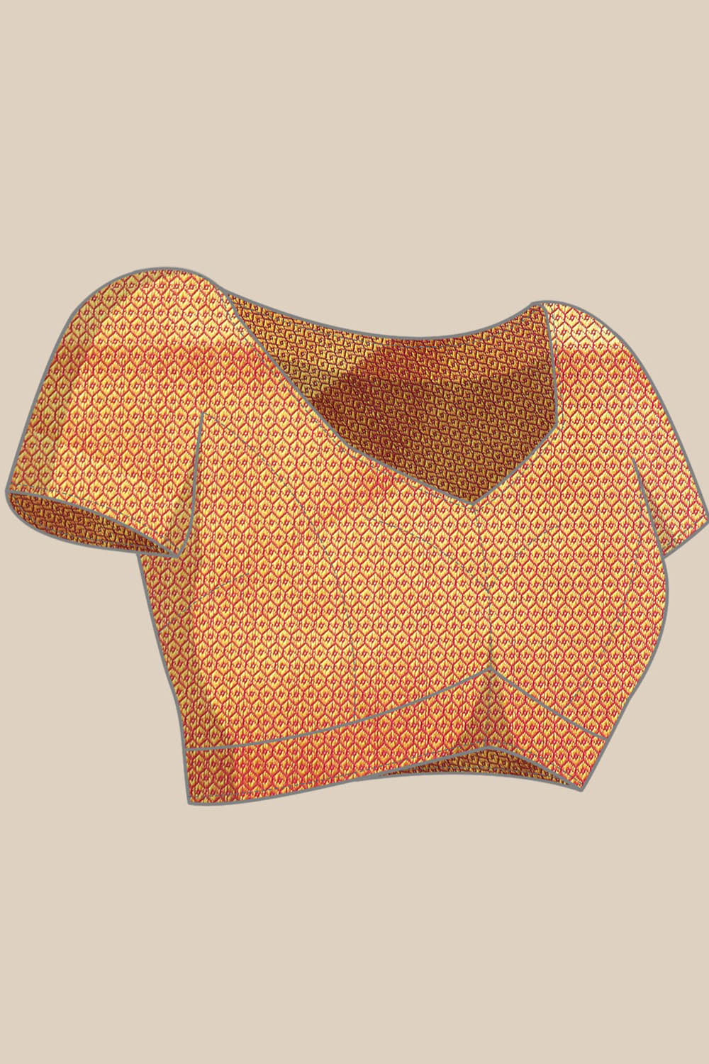 Buy Angie Orange Woven Art Silk One Minute Saree Online - Front