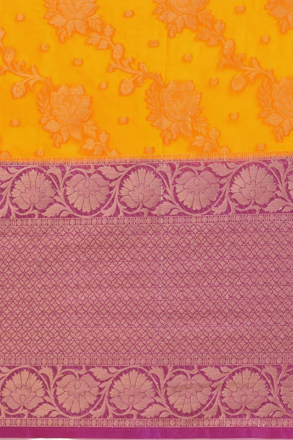 Buy Sharon Yellow Woven Organza One Minute Saree Online