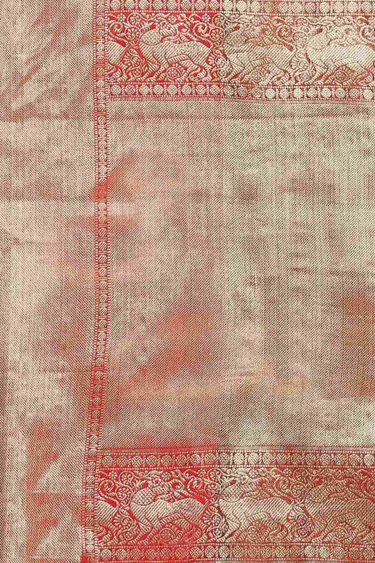 Buy Anjjana Black Art Silk Peacock Print Banarasi One Minute Saree Online - Zoom In