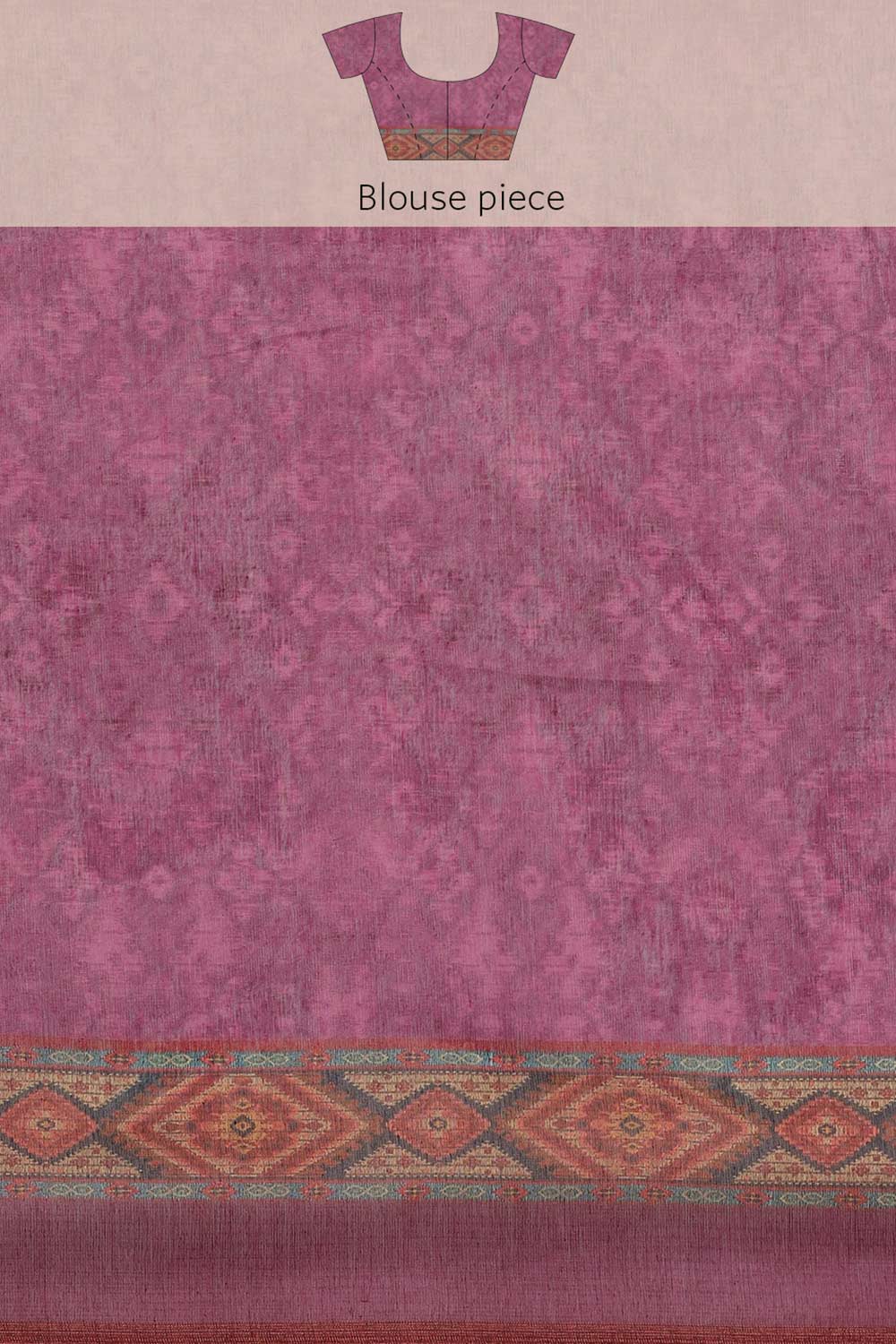 Buy Anjie Multicolor Cotton Block Printed One Minute Saree Online - Side