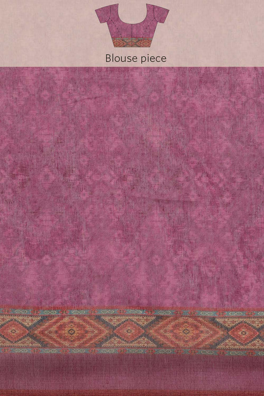 Buy Anjie Multicolor Cotton Block Printed One Minute Saree Online - Side