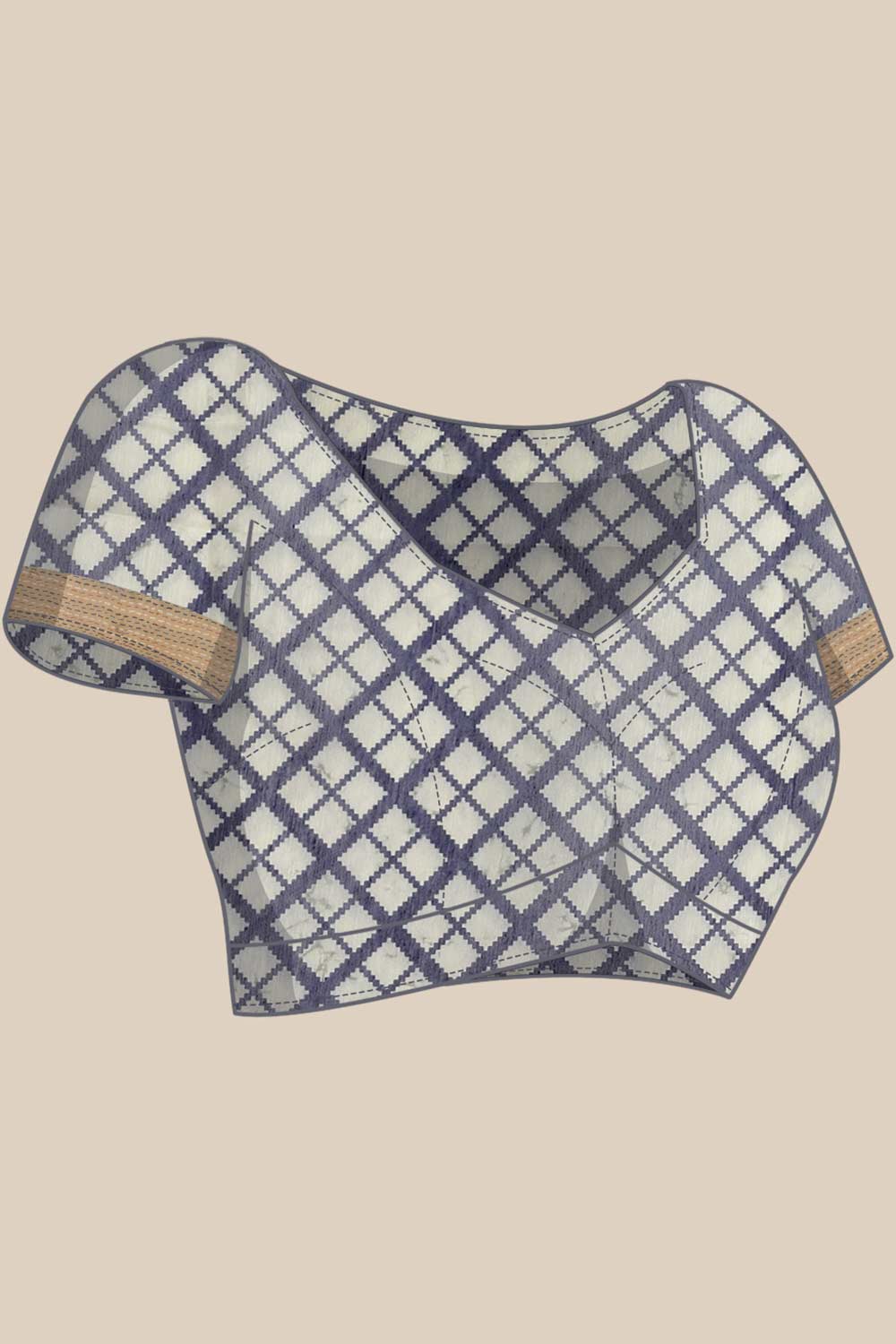 Buy Morah Black Cotton Block Printed One Minute Saree Online - Side