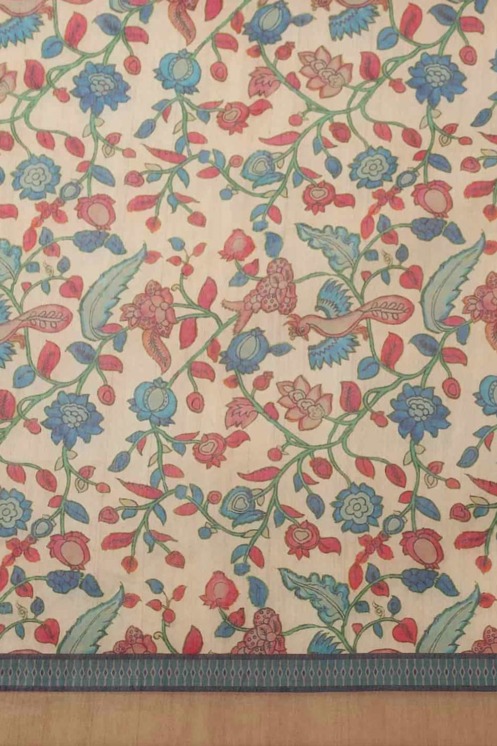 Buy Casey Multi-Color Cotton Block Printed One Minute Saree Online