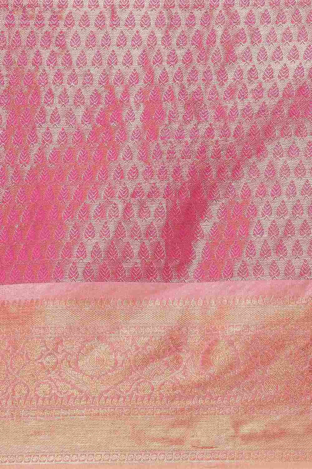 Buy Patricia Pink Art Silk Banarasi One Minute Saree Online