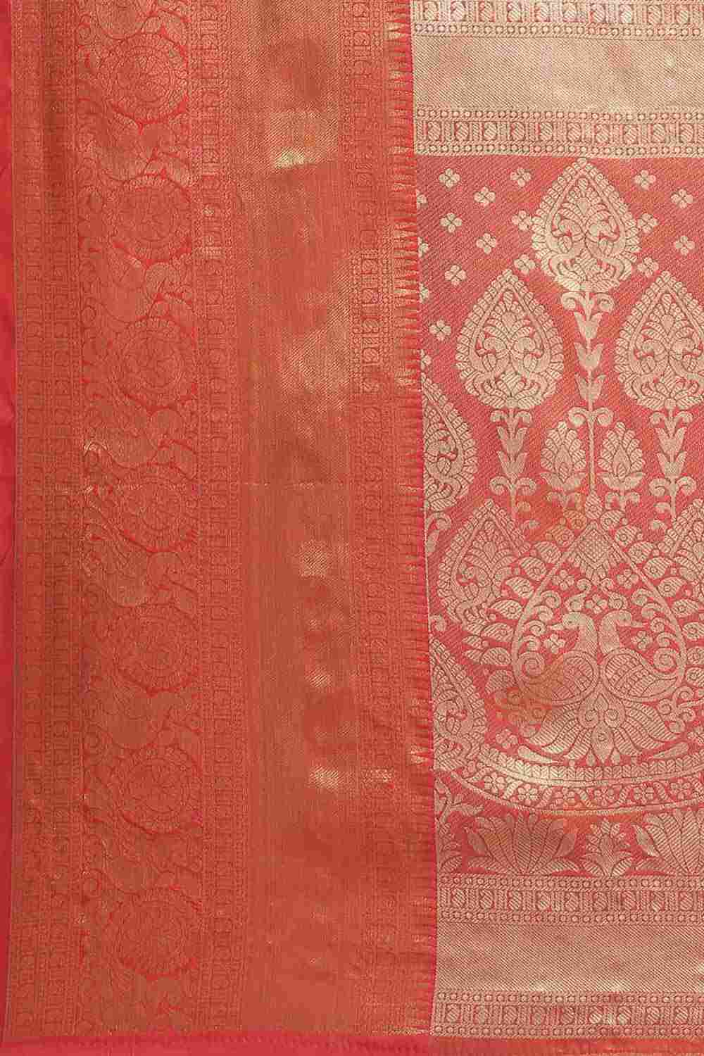 Buy Teal Art Silk brocade Saree Online - Zoom In 