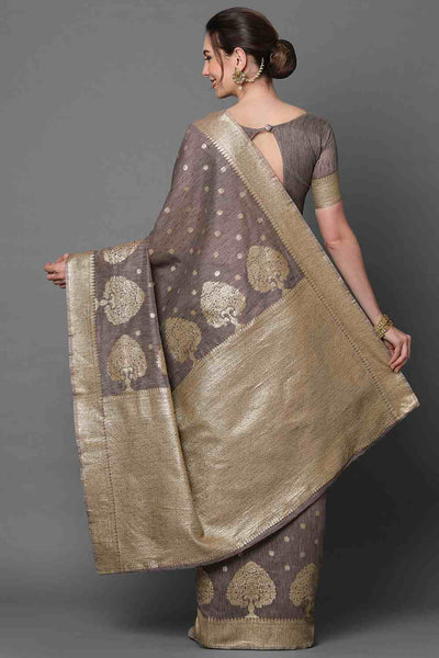 Shop Shayna Purple Woven Art Silk One Minute Saree at best offer at our  Store - One Minute Saree