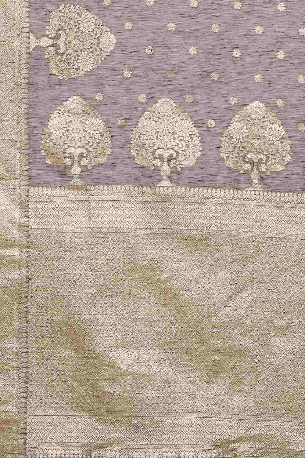 Buy Shayna Purple Woven Art Silk One Minute Saree Online - Front