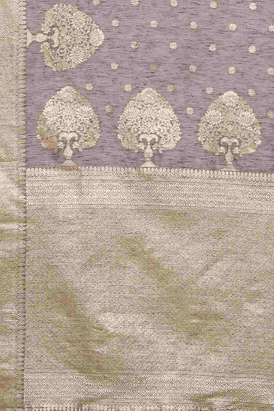 Buy Shayna Purple Woven Art Silk One Minute Saree Online - Front