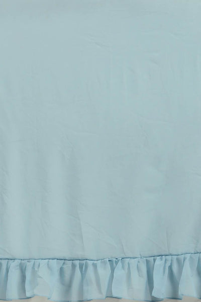 Buy Lana Blue Solid Poly Georgette Pleated Pallu With Sequin Blouse One Minute Saree Online - Back